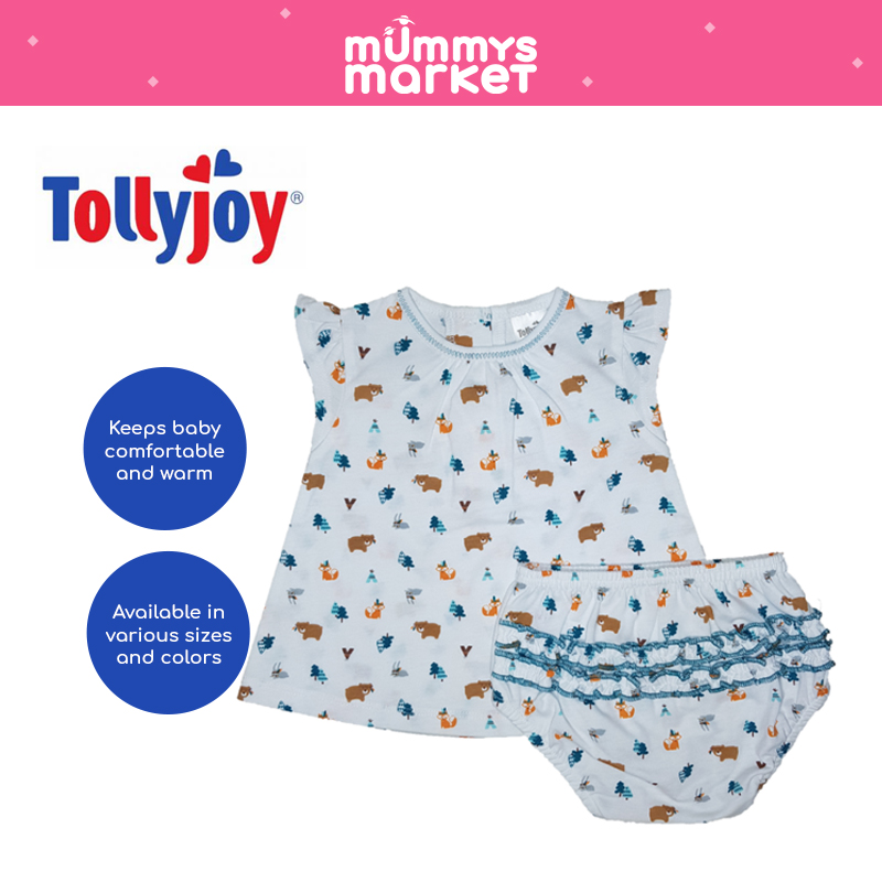 Tollyjoy Girl's Short Sleeve Suit Printed (Panty) - Be Brave